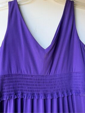 Suzi Chin Purple V-Neck Maxi Dress